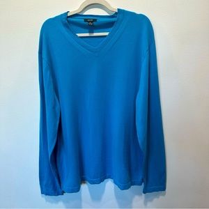 Men’s Alfani Size XL 100% Pima Cotton V-Neck Knit Long Sleeve Sweater